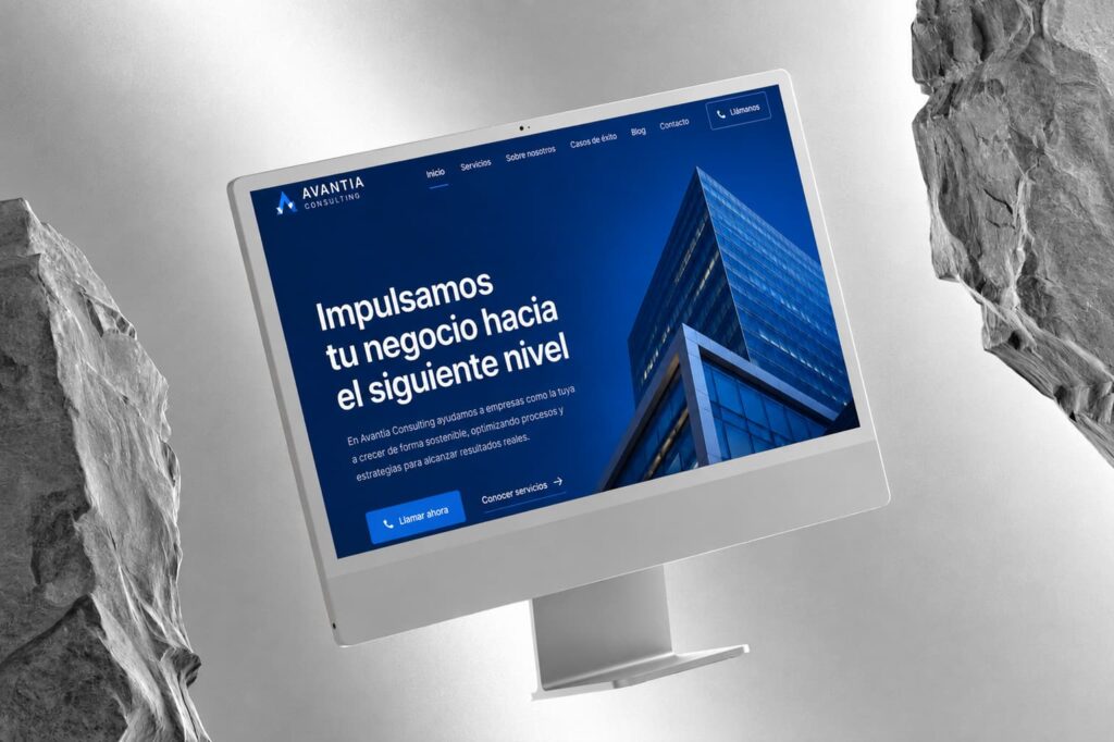 Ejemplo de web multipágina del Plan Business de diseño web en Canarias